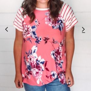 NWT Floral Knot Top